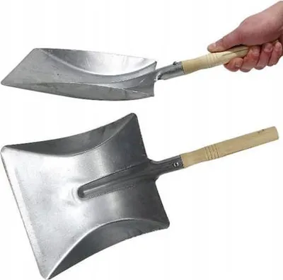 Produktbild von Robuste Metallschaufel 43x21cm mit ergonomischem Holzgriff für Industrie und Landwirtschaft