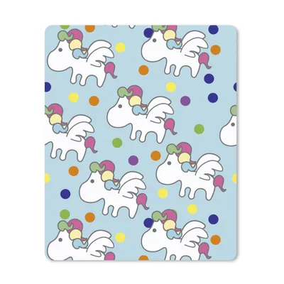 Produktbild von MuchoWow® Mauspad Mousepad Einhorn - Muster - Kind 19x23 cm - Mousepads - Maus Mat - Pad - Mausunterlage - Mauspads - Spielen