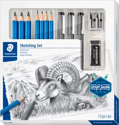 Zdjęcie produktu dla STAEDTLER 61 100 Zestaw do rysowania STAEDTLER Sketching Design Journey, 12 elementów
