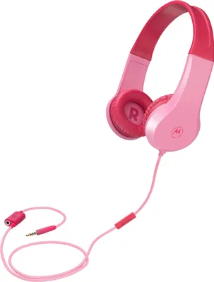 Image de Moto JR200 Casque d'écoute filaire pour enfants, rose
