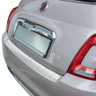 Für Fiat 500 Facelift / 500C Cabrio 2016- Ladekantenschutz MATT MIT ABKANTUNG in der Farbe von Recambo e.K.