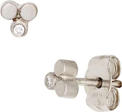 Produktbild von JOBO Ohrstecker 950 Platin mattiert 2 Diamanten Brillanten 0,02ct. Ohrringe