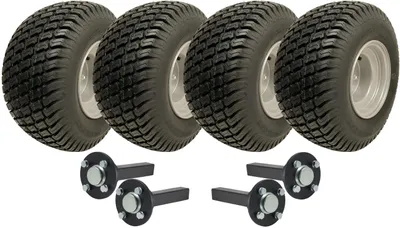 Immagine prodotto di Kit rimorchio per ATV a doppio asse 18x8.50-8 P332 con ruote per erba, mozzi e semiassi, 750 kg
