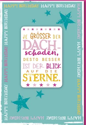 Produktbild von Geburtstag - Glückwunschkarte im Format 11,5 x 17 cm mit Umschlag