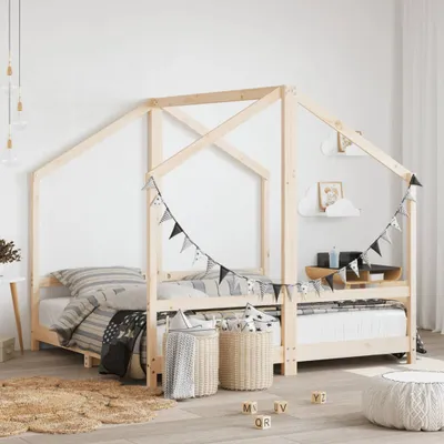 Produktbild von Cloris Designermöbel Kinderbett 2x(80x160) cm Massivholz Kiefer 2024 Neu
