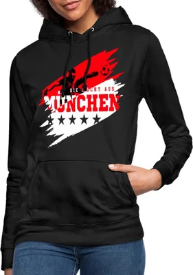 Produktbild von Spreadshirt Die Macht Aus München Ultra Fußball Fan Frauen Hoodie, M, Schwarz