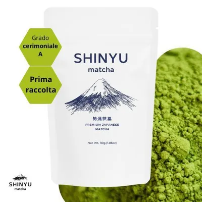 Immagine prodotto di SHINYU Matcha – 30 gramos – Ceremonial Grade A Matcha – Primera cosecha – Polvo de matcha premium de Japón