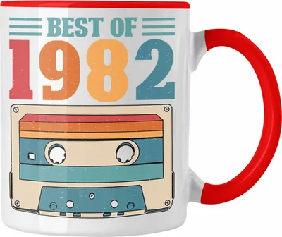 Produktbild von Trendation - 1982 Geburtstag Mann Geschenk Frau Tasse 40er Geburtstag 40 Jahre Alt Geschenkidee (Rot)