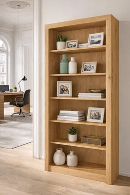 Produktbild von Standregal 90x42x191 Bücherregal Büroregal Wildeiche teilmassiv #4050