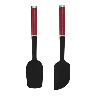 Productafbeelding van KitchenAid spatelset, voor afvegen en opscheppen, 2 stuks, siliconen, koningsrood