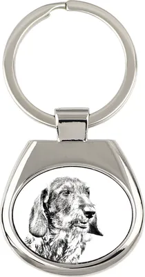 Obrázek produktu pro Jezevčík drátosrstý I - klíčenka s psem, klíčenka s potiskem, personalizovaná přívěska značky Art-Dog