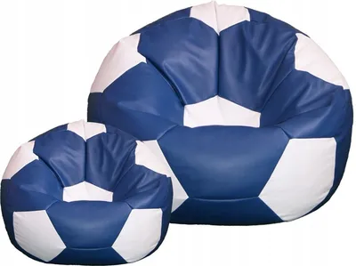 Obrázok produktu pre Sedací vak lopta 100x100 cm + podnožník tmavomodrá biela