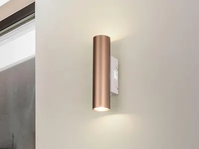 Produktbild von LED Wandlampe Coffee Grau Up and Down mit Schalter, Wohnzimmer & Flurbeleuchtung