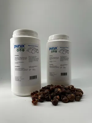 Produktbild von purux Waschnüsse, Waschnussschalen 1kg + 200g Bonus, nachhaltig verpackt