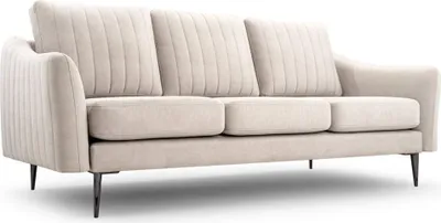 Produktbild von Klassisches Sofa Couch für Wohnzimmer Sofagarnitur Polstersofa Wohnlandschaft - 206x90x90 cm Sofa ROCAN III (Beige - Cloud 03)