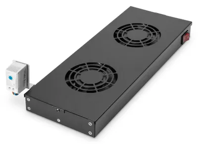 Produktbild von Lüftereinheit zur variablen 483 mm (19")-Installation (schwarz, 2 Lüfter)