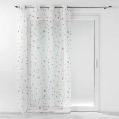 Produktbild von Voile Vorhang 140 cm x 280 cm Stars & Hearts