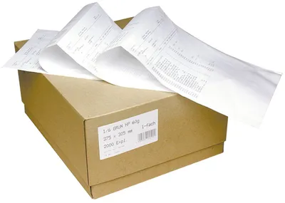 Produktbild von SIGEL 91200 DIN-Computerpapier / Endlospapier, 2fach, 12"x240 mm (A4 hoch),  Selbst-Durchschreibend, blanko, 1000 Sätze