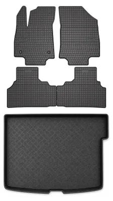 Obrázok produktu pre Gumové autokoberce SolidPRO + vaňa kufra pre: Kia EV3 2024- nastaviteľná podlaha hore 5 ks