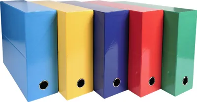 Produktbild von Exacompta Transferbox Karton Rücken 90mm 25x33 cm DIN A4 Iderama sortiert