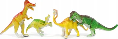 Produktbild von Dinosaurier Figuren Set 4 Stück Groß - Realistische Spielzeug Tiere für Kinder 8-12cm