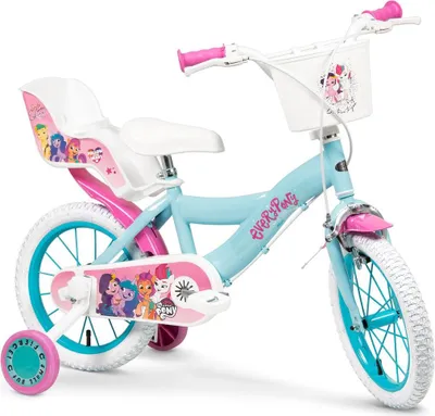 Produktbild von Toimsa Kinderfahrräder Mädchen My Little Pony 14 Zoll 23,5 cm Mädchen Trommelbremse Hellblau