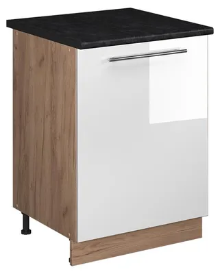 Immagine prodotto di Mobile lavello cucina Vicco Fame-Line Bianco lucido/Rovere dorato 60 cm, Model 63400