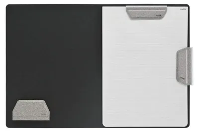 Imagen del producto de Organizador de carpetas A4 con portapapeles y portalápices - Gris