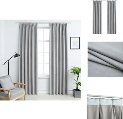 Tende Oscuranti Con Occhielli, 2 Pezzi, 140 X 245 Cm (Larghezza X