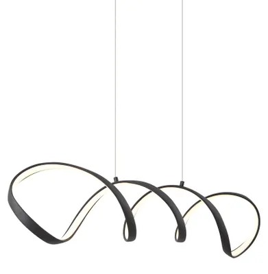 Produktbild von Design Hängelampe Schwarz 100 cm inkl  LED 3 Stufen Dimmbar   Wokkel