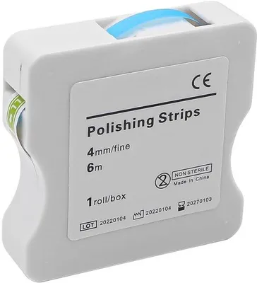 Produktbild von Zahnreinigungspapier 4 mm breit - Zahnbürstenreinigungsscheiben - Interdentalreinigungszubehör - Zahnbleichstreifen - Effektive Zahnreinigung - Aus Schieferpapier