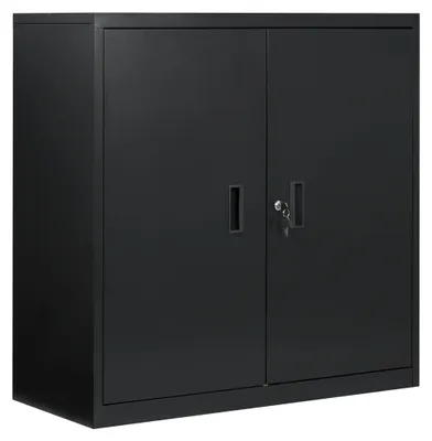 Immagine prodotto di Armadio metallico per archiviazione, con serratura, ideale per ufficio o garage. Dotato di ripiani regolabili, adatto per documenti e stampanti