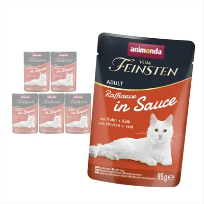 Zdjęcie produktu dla Animonda Vom Feinsten 6x85g Mokra Karma Dla Kota Kurczak z Cielęciną w Sosie