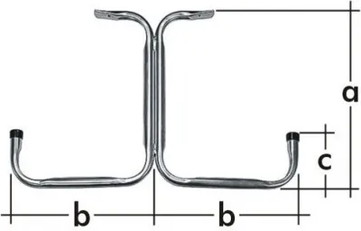 Obrázek produktu pro Držák do garáže stropní 300x230x90mm / balení 1 ks