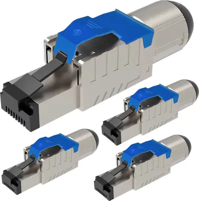 Produktbild von Netzwerkstecker Cat8 Cat8.1 RJ45 Stecker 6x Steckverbinder werkzeuglos geschirmt