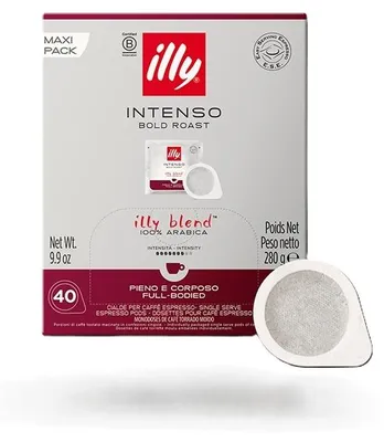 Obrázok produktu pre Illy Intenso, kávový sáčok, Espresso, 292 g, Medium-dark roast, Easy Serving Espresso pod (E.S.E.), 40 šálok