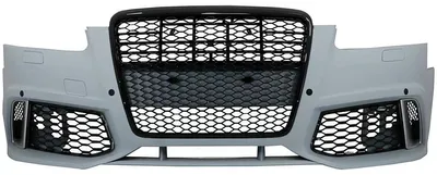 Image de Pare-chocs pour Audi A6 C6 4F berline ou break, modèle 2004-2010, style RS6, avec grille de calandre en nid d'abeille.