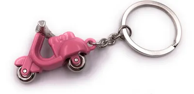 Produktbild von Onwomania Schlüsselanhänger Motoroller rosa Roller Fahrzeug Straßenverkehr Metall Anhänger Charm