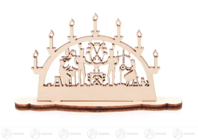 Produktbild von Schwibbogen Mini-Schwibbogen mit "Schwarzenberger Motiv" Breite x Höhe x Tiefe 9 cmx5 cmx1,5 cm NEU