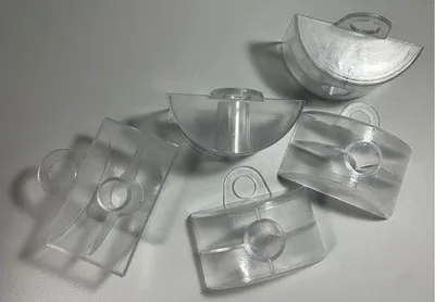 Imagen del producto de Soporte de plástico transparente para placas de poliestireno (PS) con perfil sinusoidal de 76/18