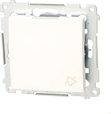 Produktbild von Kontakt-Simon DD1.01/11, Drucktasten-Schalter, Kunststoff, Weiß, IP20, IP44, 250 V, 10 A