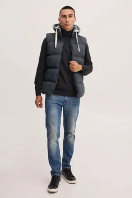 Produktbild von BLEND BHJens Herren Weste Steppweste Outdoor Weste mit Kapuze Stehkragen Eingrifftaschen Regular fit