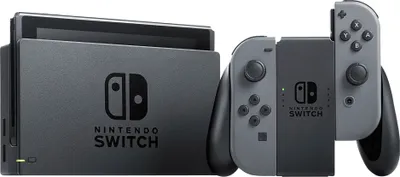 Produktbild von Nintendo Switch Konsole mit verbesserter Akkuleistung, Farbe: Grau HAC-001(-01)