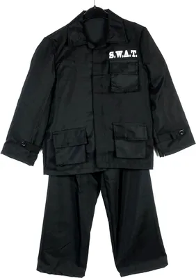 Produktbild von kostüm Swat Jungen schwarz Größe 128