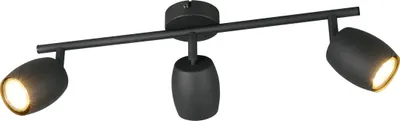 Obrázek produktu pro Stropní svítidlo, kov, černé, GU10, 3 plameny, š 47,5 cm