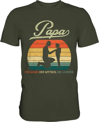 Produktbild von Papa Tochter Vatertag Geschenk Vater T-Shirt – Urban Khaki / 3XL
