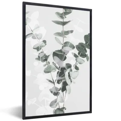 Produktbild von MuchoWow® Gerahmtes Poster Pflanzen - Grün - Natur - Blätter 60x90 cm - Poster mit Schwarzem Bilderrahmen Wandposter Rahmen Foto Bilder - Kunst