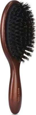 Immagine prodotto di BESTOOL Mini spazzola per capelli per donne uomini bambini, spazzola in setola di cinghiale - spazzola per barba e spazzola per capelli da viaggio