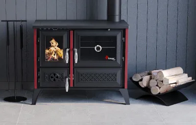 Produktbild von Küchenofen Holzherd 801 - STELLA bordeaux - 9,12 kW