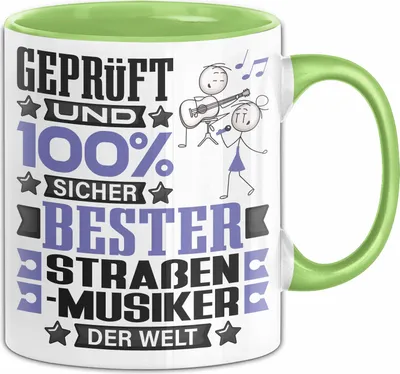 Produktbild von Straßenmusiker Geschenk Lustiger Spruch für Straßenmusiker Geschenkidee Bester Straßenmusiker Der Welt (Grün)
